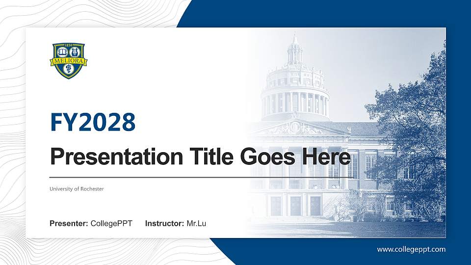 University of Rochester Academic Presentation/Research Findings Report PPT Template16:9 ratio PPT effect preview image