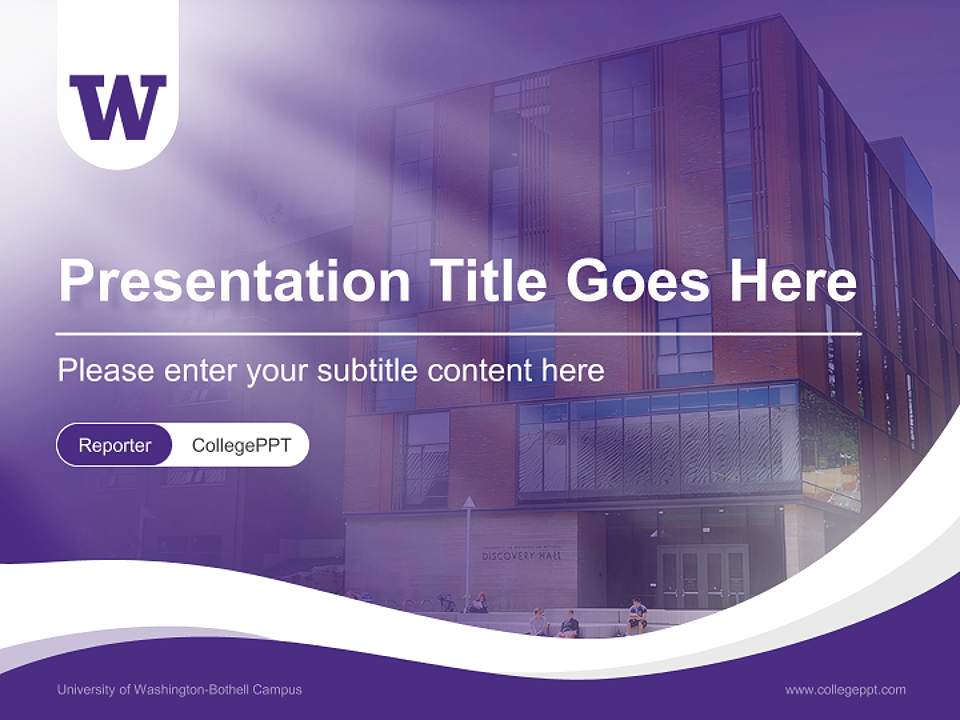 University of Washington-Bothell Campus Lecture Sharing and Networking Event PPT Template4:3 ratio PPT effect preview image4