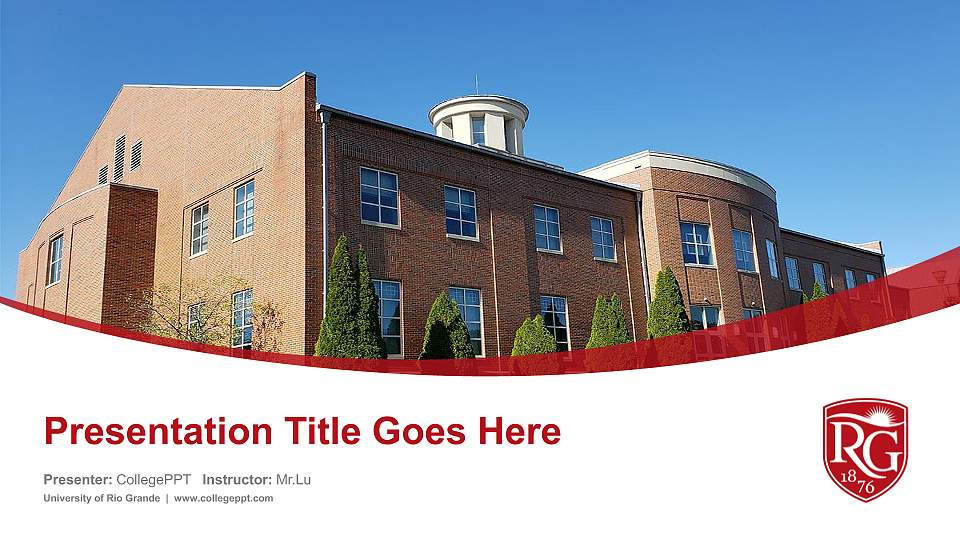 University of Rio Grande Course/Courseware Creation PPT Template16:9 ratio PPT effect preview image