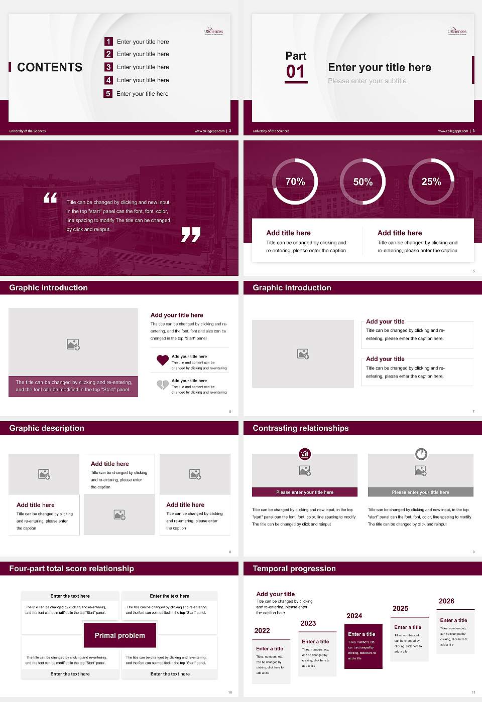 University of the Sciences Thesis Proposal/Graduation Defense PPT Template16:9 ratio PPT effect preview image2