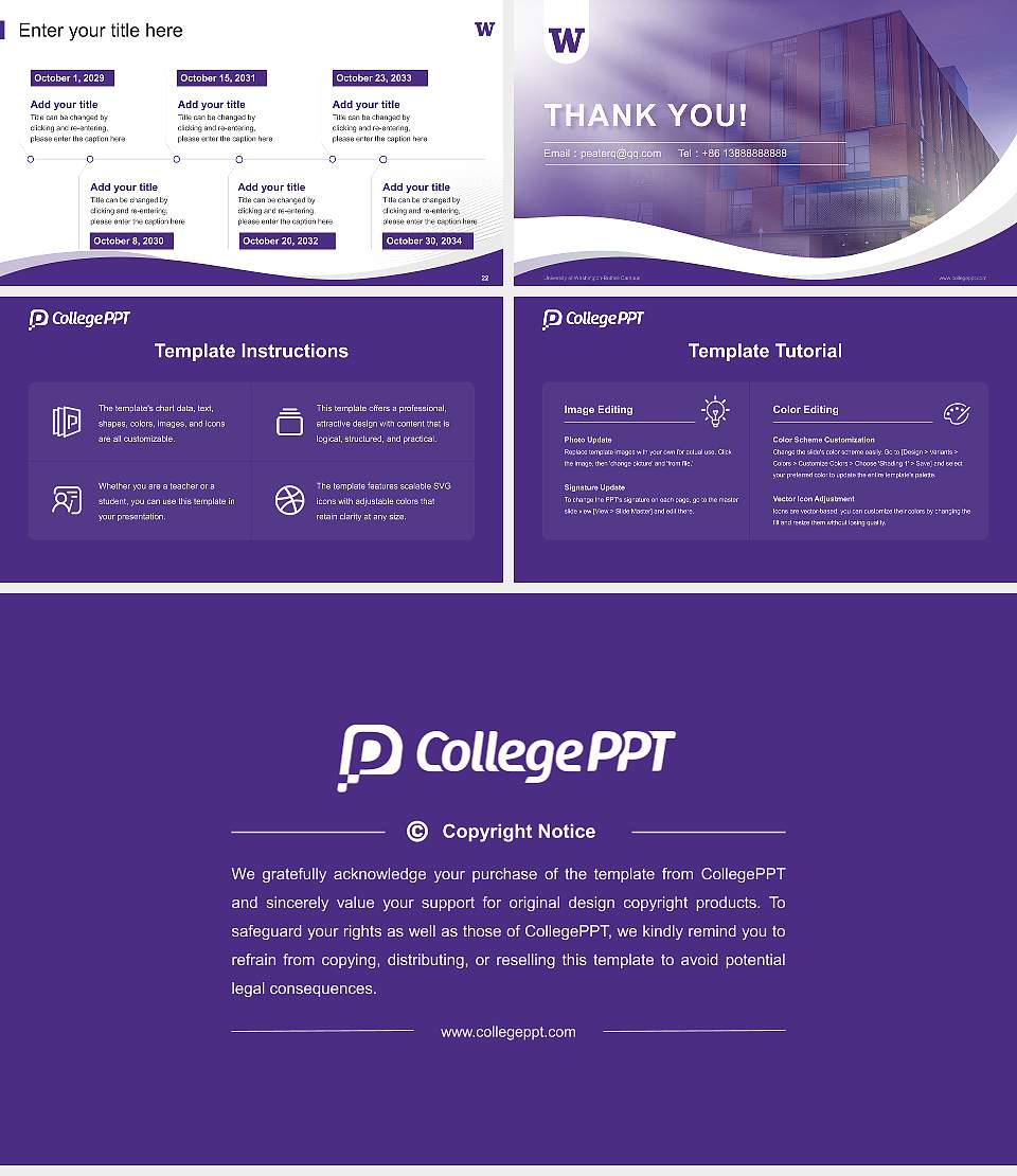 University of Washington-Bothell Campus Lecture Sharing and Networking Event PPT Template16:9 ratio PPT effect preview image4