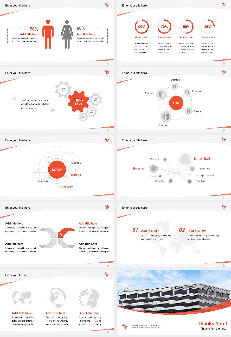 University of Phoenix-Utah Course/Courseware Creation PPT Template16:9 ratio PPT effect preview image4