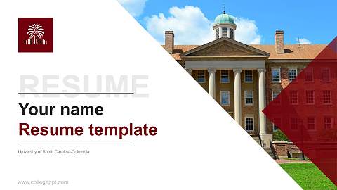 University of South Carolina-Columbia Resume PPT Template