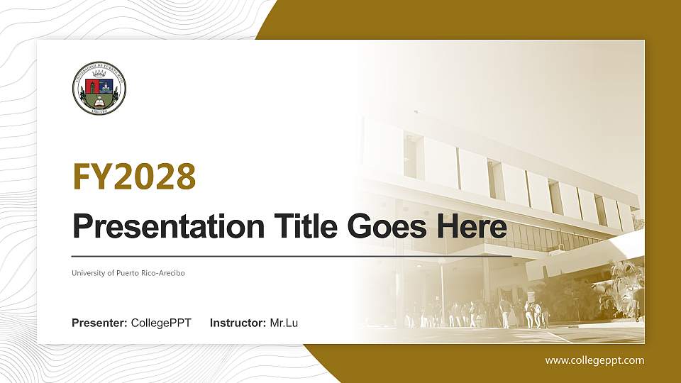 University of Puerto Rico-Arecibo Academic Presentation/Research Findings Report PPT Template16:9 ratio PPT effect preview image