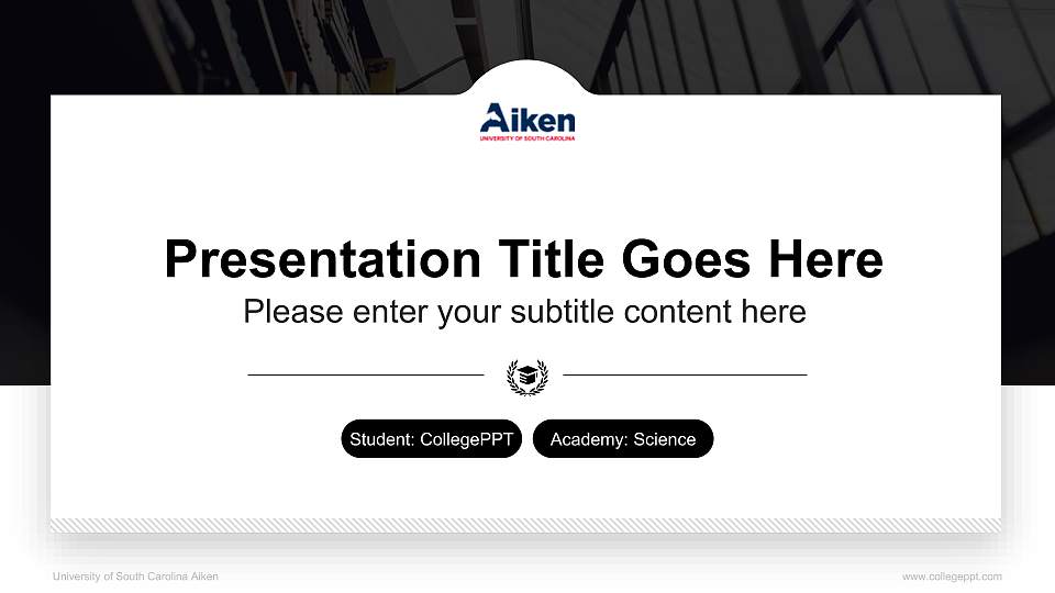 University of South Carolina Aiken National Scholarship Defense PPT Template16:9 ratio PPT effect preview image