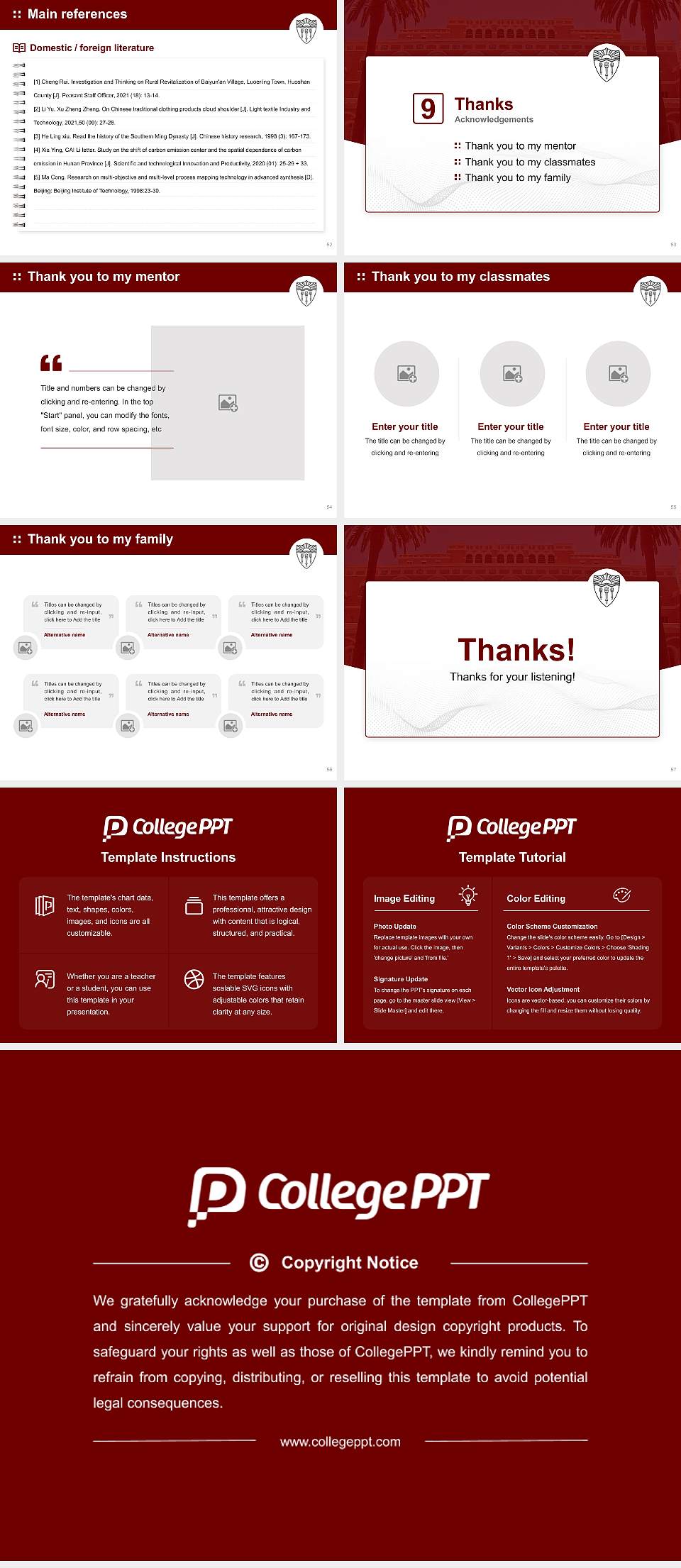 University of Southern California Graduation Thesis Defense PPT Template4:3 ratio PPT effect preview image7