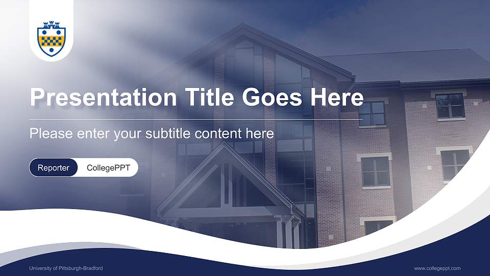 University of Pittsburgh-Bradford Lecture Sharing and Networking Event PPT Template16:9 ratio PPT effect preview image