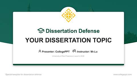 University of San Francisco Graduation Thesis Defense PPT Template