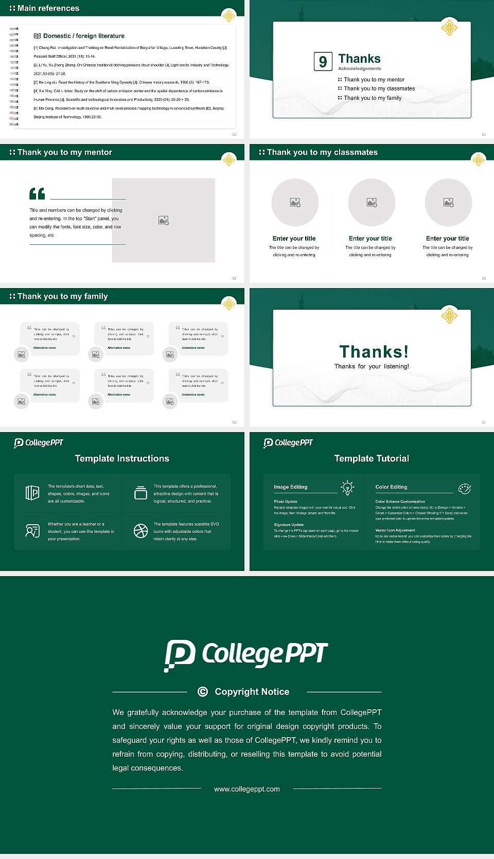University of San Francisco Graduation Thesis Defense PPT Template16:9 ratio PPT effect preview image7