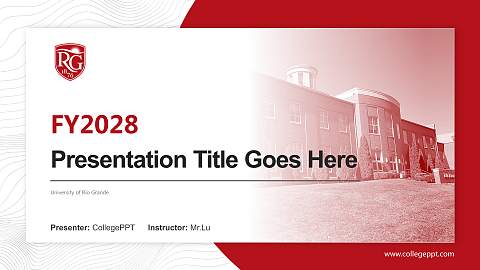 University of Rio Grande Academic Presentation/Research Findings Report PPT Template