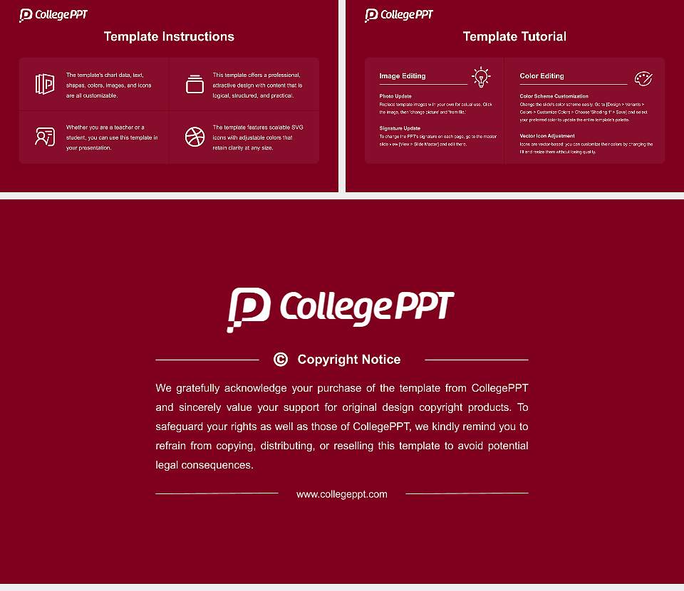 University of the West Course/Courseware Creation PPT Template16:9 ratio PPT effect preview image5