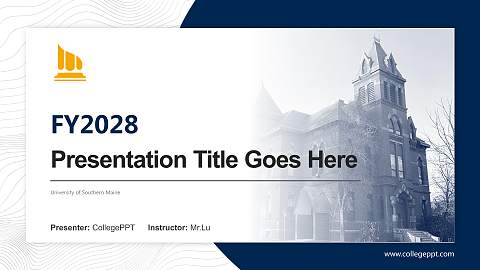 University of Southern Maine Academic Presentation/Research Findings Report PPT Template