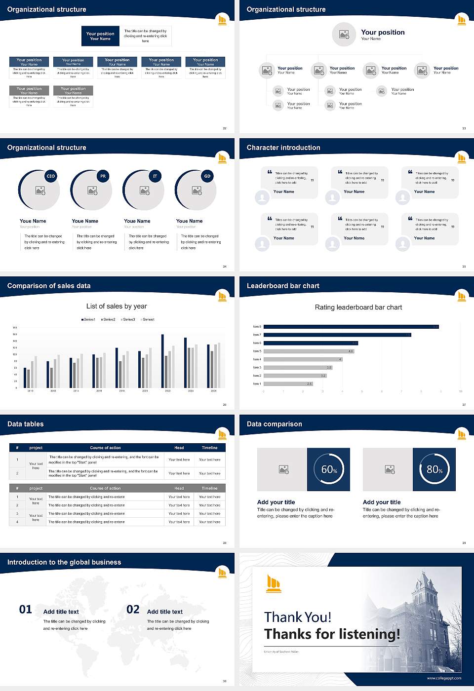 University of Southern Maine Academic Presentation/Research Findings Report PPT Template16:9 ratio PPT effect preview image4