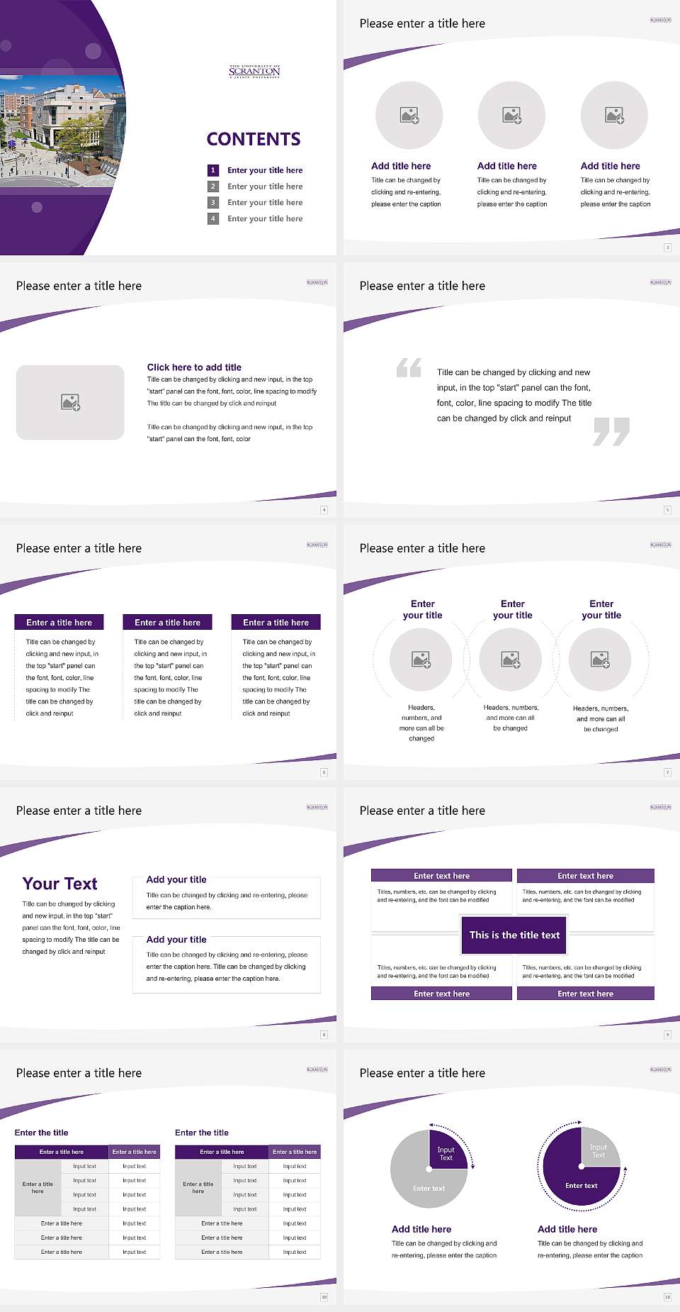 University of Scranton Course/Courseware Creation PPT Template4:3 ratio PPT effect preview image2