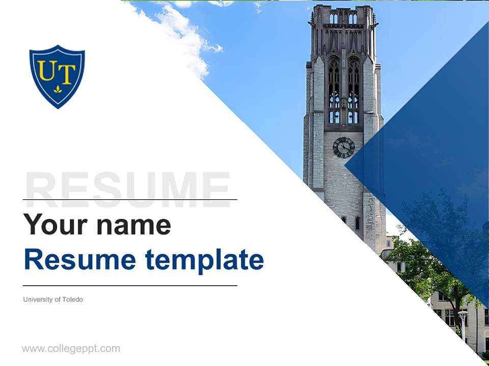 University of Toledo Resume PPT Template4:3 ratio PPT effect preview image5