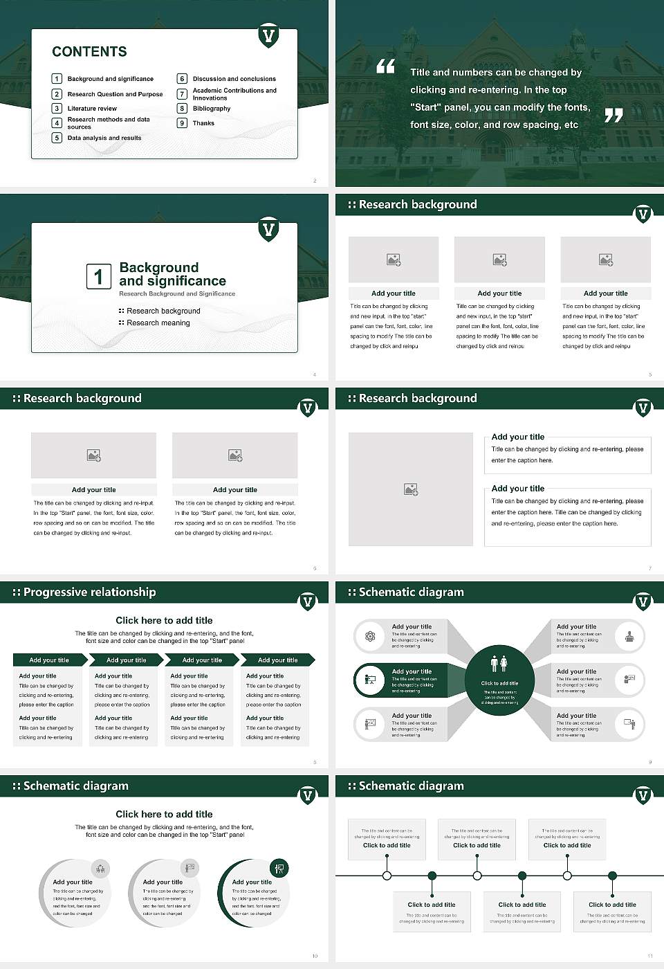 University of Vermont Graduation Thesis Defense PPT Template16:9 ratio PPT effect preview image2