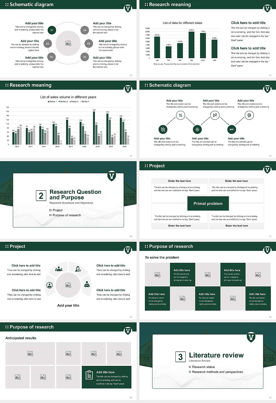 University of Vermont Graduation Thesis Defense PPT Template16:9 ratio PPT effect preview image3