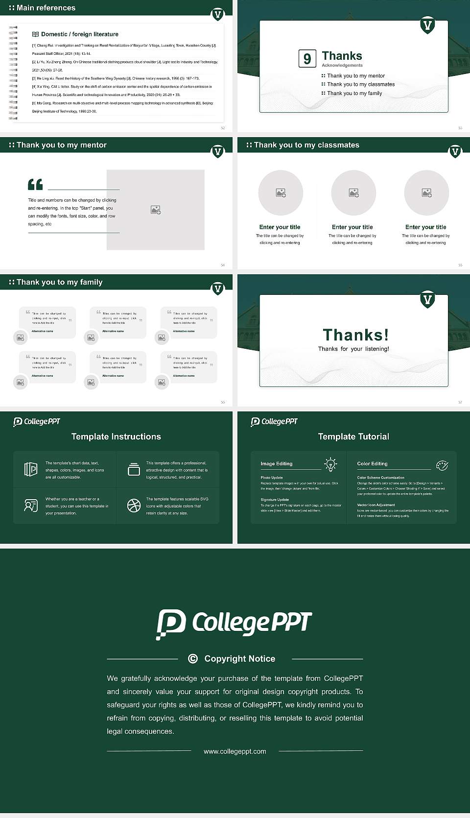 University of Vermont Graduation Thesis Defense PPT Template16:9 ratio PPT effect preview image7