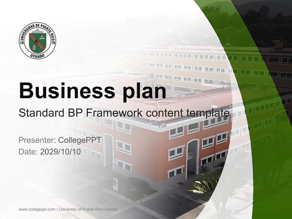 University of Puerto Rico-Utuado Competition/Entrepreneurship Contest PPT Template4:3 ratio PPT effect preview image9