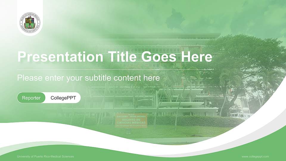 University of Puerto Rico-Medical Sciences Lecture Sharing and Networking Event PPT Template16:9 ratio PPT effect preview image