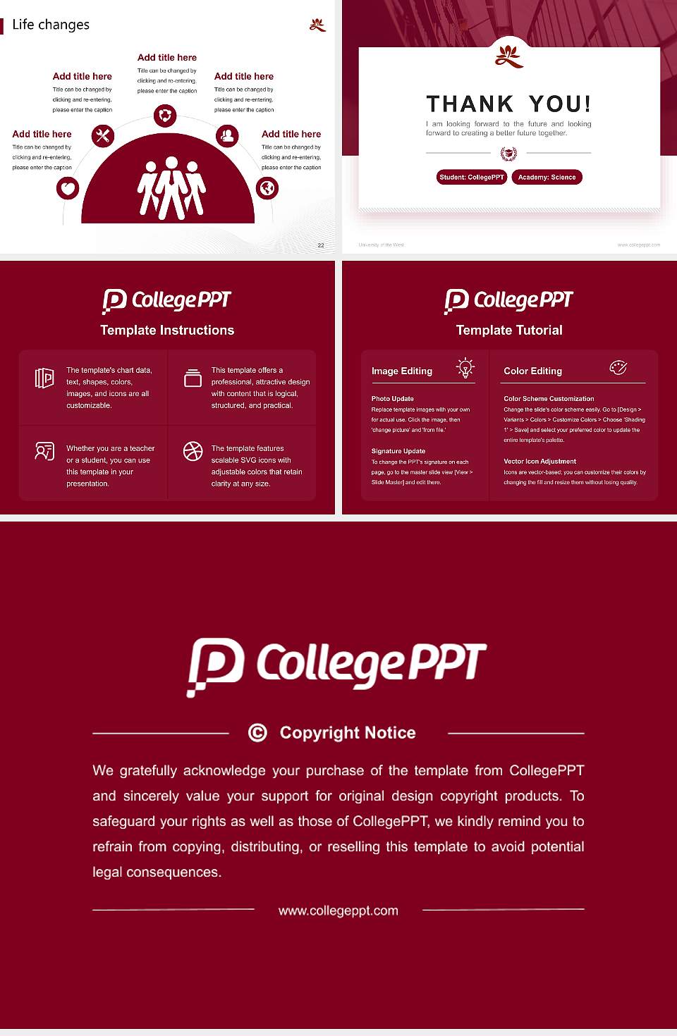 University of the West National Scholarship Defense PPT Template4:3 ratio PPT effect preview image4