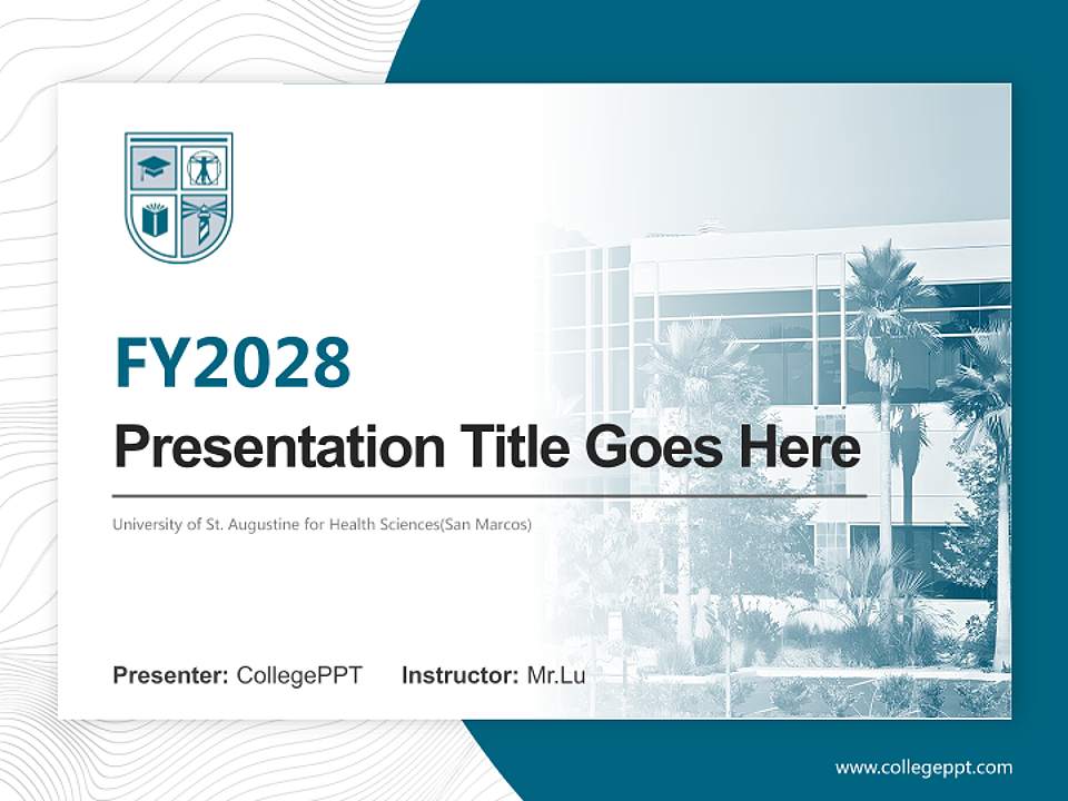 University of St. Augustine for Health Sciences(San Marcos) Academic Presentation/Research Findings Report PPT Template4:3 ratio PPT effect preview image5