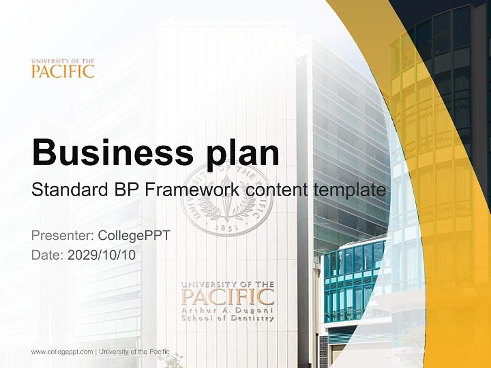 University of the Pacific Competition/Entrepreneurship Contest PPT Template4:3 ratio PPT effect preview image9