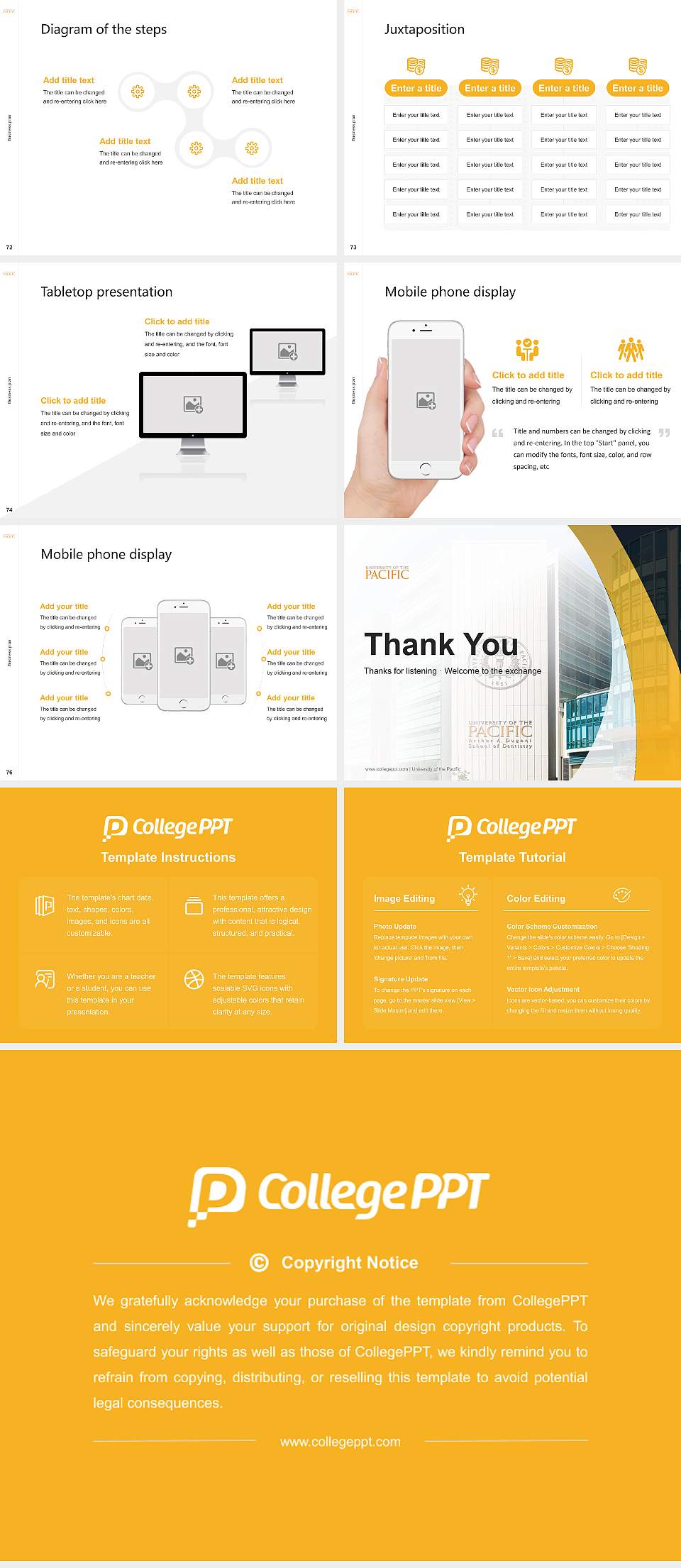 University of the Pacific Competition/Entrepreneurship Contest PPT Template4:3 ratio PPT effect preview image9