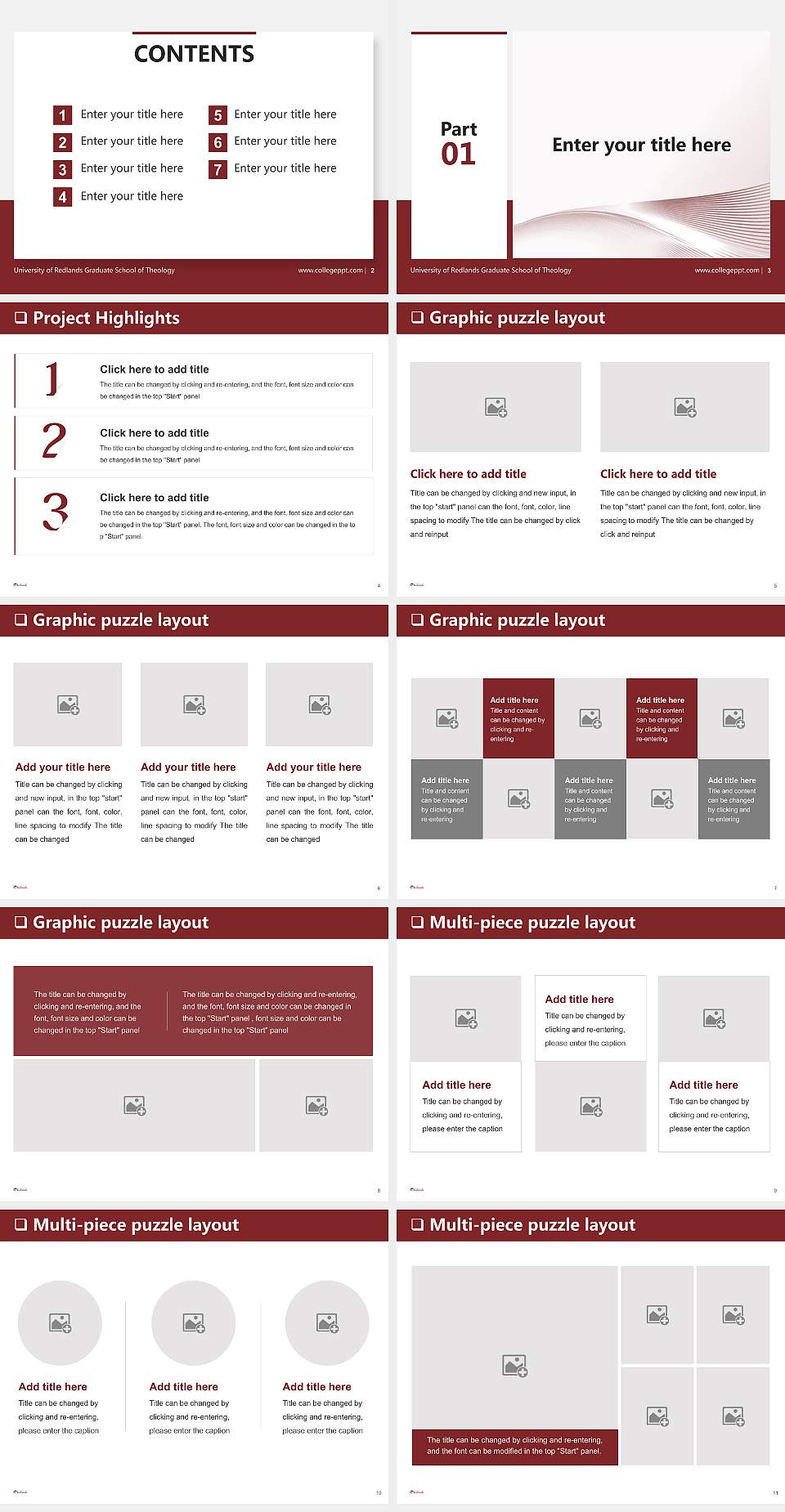University of Redlands Graduate School of Theology General Purpose PPT Template4:3 ratio PPT effect preview image2