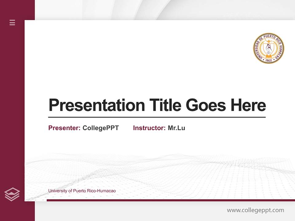 University of Puerto Rico-Humacao Thesis Proposal/Graduation Defense PPT Template4:3 ratio PPT effect preview image5