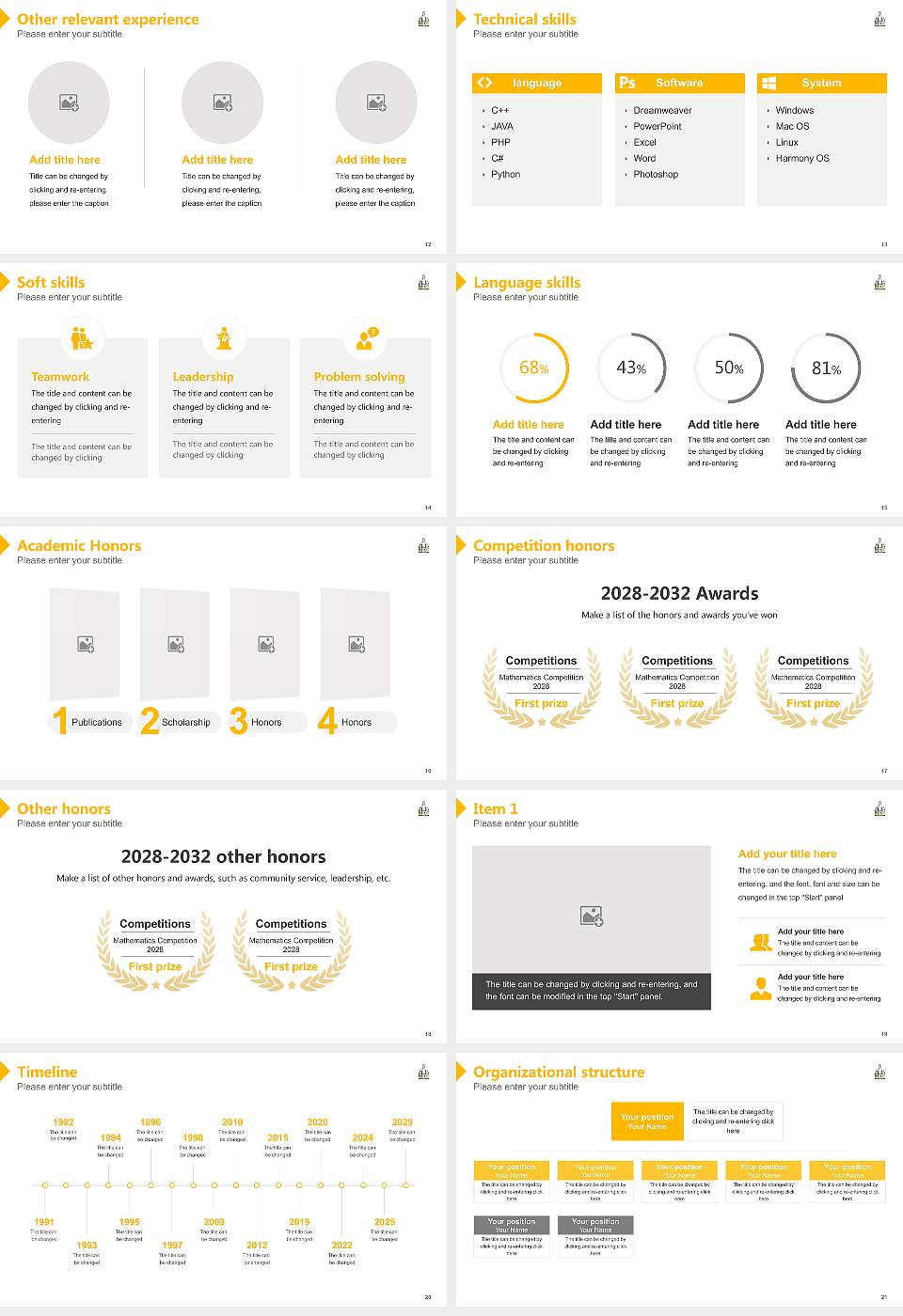 University of Southern Mississippi Resume PPT Template16:9 ratio PPT effect preview image3