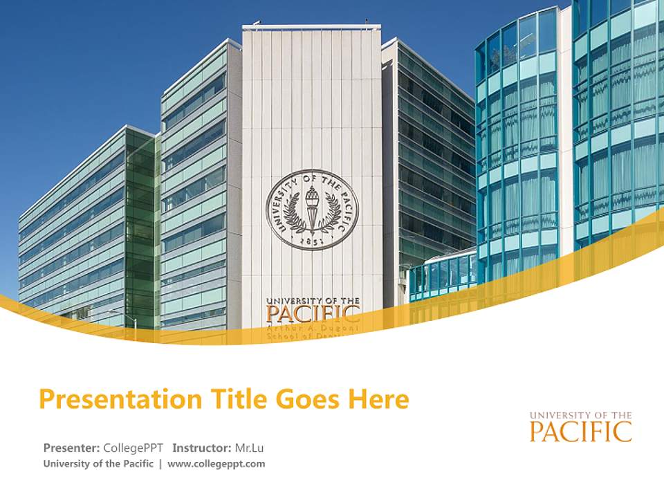 University of the Pacific Course/Courseware Creation PPT Template4:3 ratio PPT effect preview image5