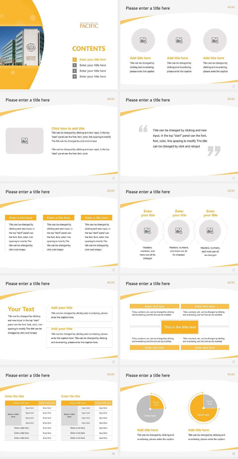 University of the Pacific Course/Courseware Creation PPT Template4:3 ratio PPT effect preview image2