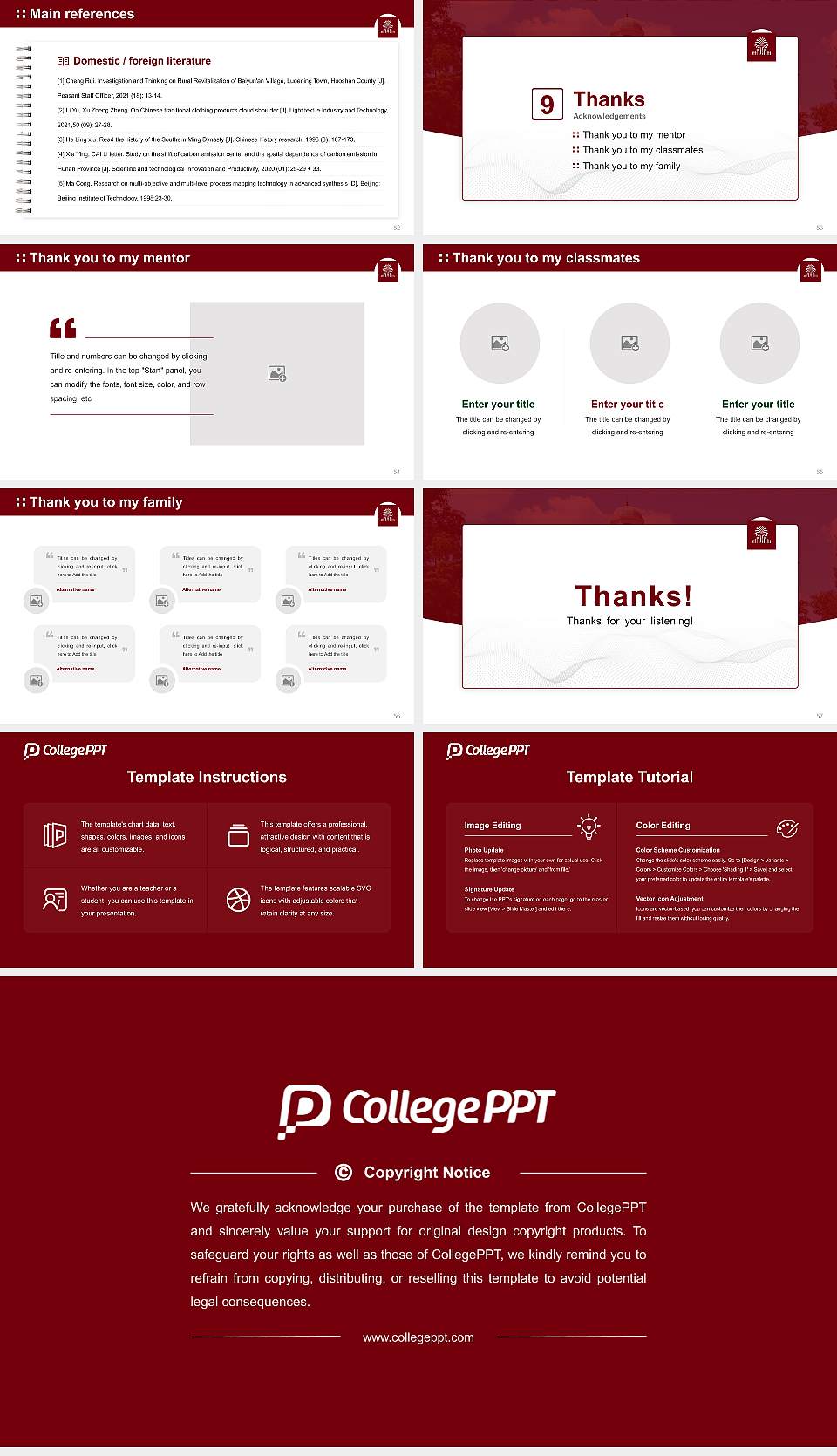 University of South Carolina-Columbia Graduation Thesis Defense PPT Template16:9 ratio PPT effect preview image7