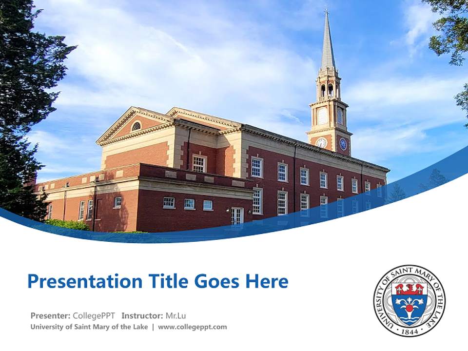 University of Saint Mary of the Lake Course/Courseware Creation PPT Template4:3 ratio PPT effect preview image5