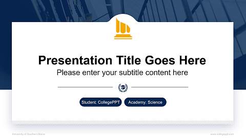 University of Southern Maine National Scholarship Defense PPT Template