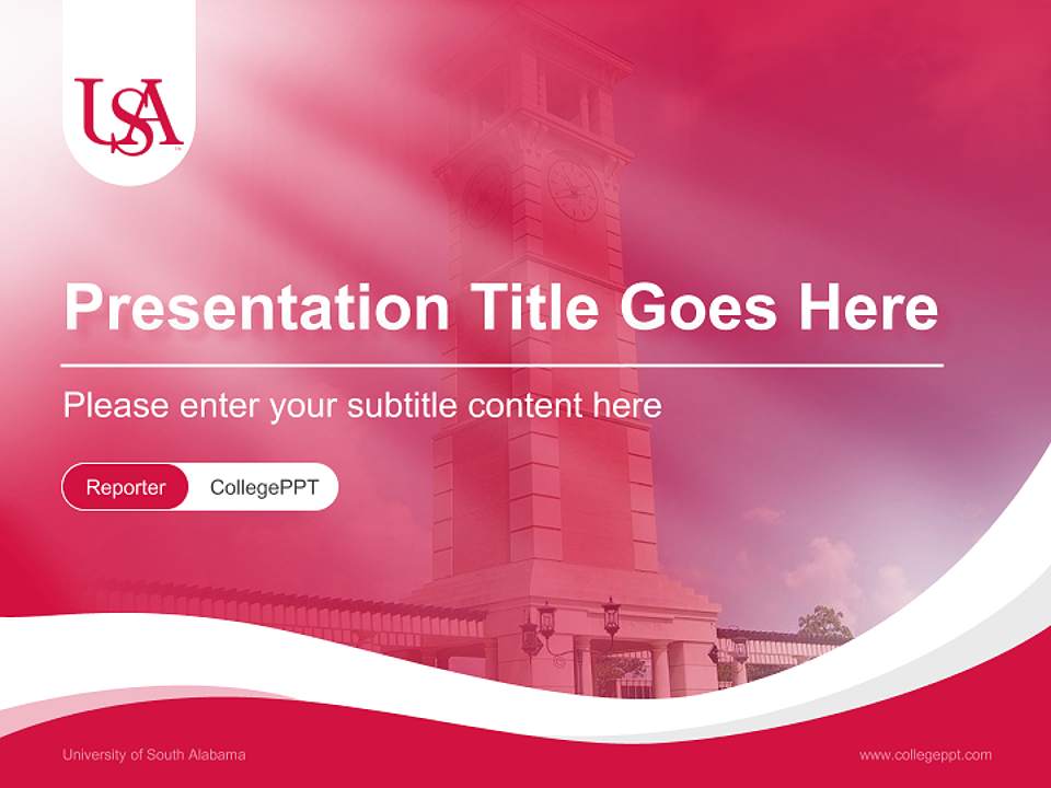 University of South Alabama Lecture Sharing and Networking Event PPT Template4:3 ratio PPT effect preview image4