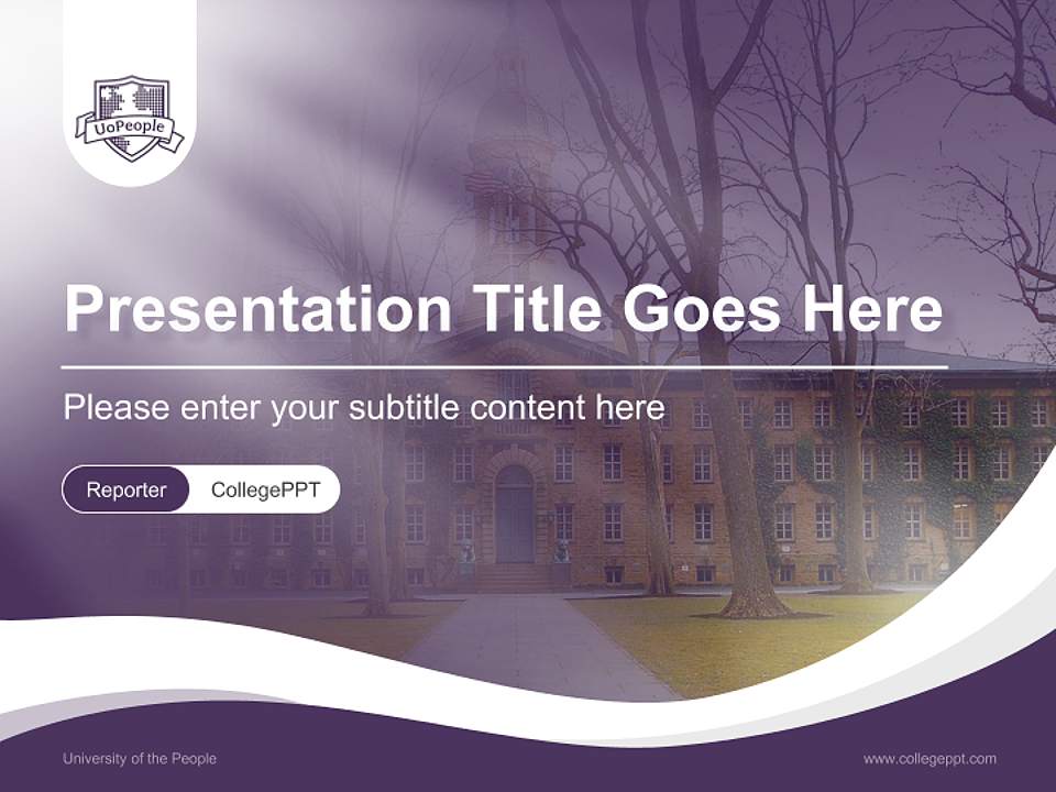 University of the People Lecture Sharing and Networking Event PPT Template4:3 ratio PPT effect preview image4