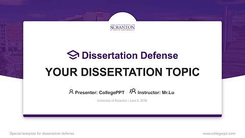 University of Scranton Graduation Thesis Defense PPT Template