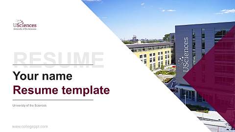 University of the Sciences Resume PPT Template