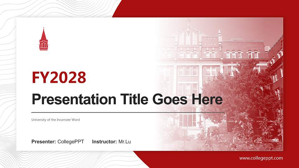 University of the Incarnate Word Academic Presentation/Research Findings Report PPT Template16:9 ratio PPT effect preview image