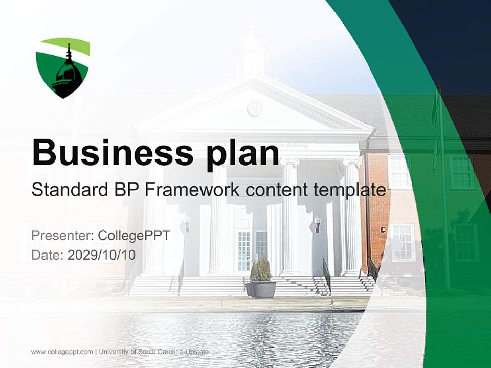 University of South Carolina-Upstate Competition/Entrepreneurship Contest PPT Template4:3 ratio PPT effect preview image9