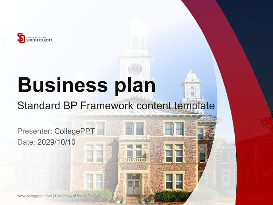 University of South Dakota Competition/Entrepreneurship Contest PPT Template4:3 ratio PPT effect preview image9