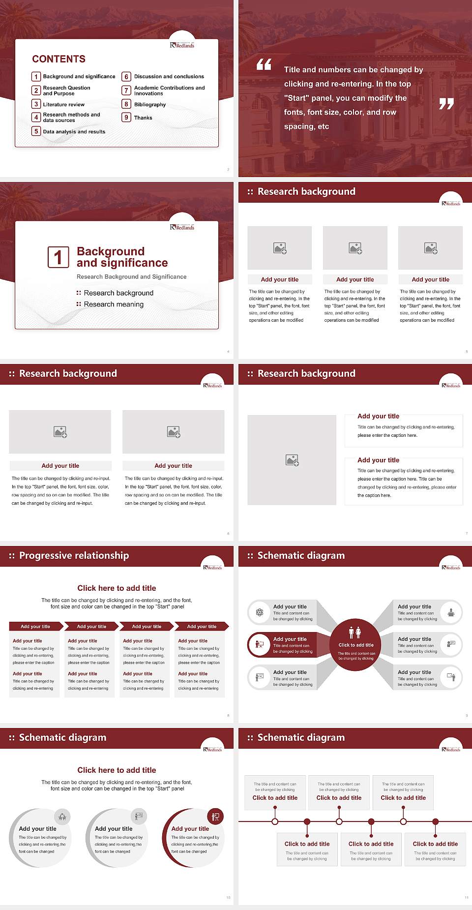 University of Redlands Graduate School of Theology Graduation Thesis Defense PPT Template4:3 ratio PPT effect preview image2