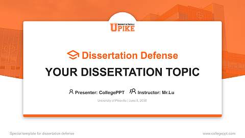 University of Pikeville Graduation Thesis Defense PPT Template