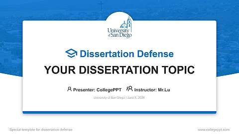 University of San Diego Graduation Thesis Defense PPT Template