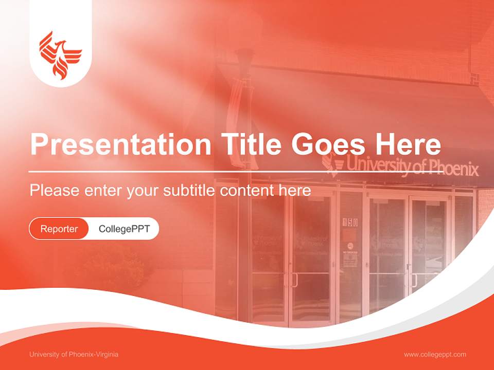 University of Phoenix-Virginia Lecture Sharing and Networking Event PPT Template4:3 ratio PPT effect preview image4