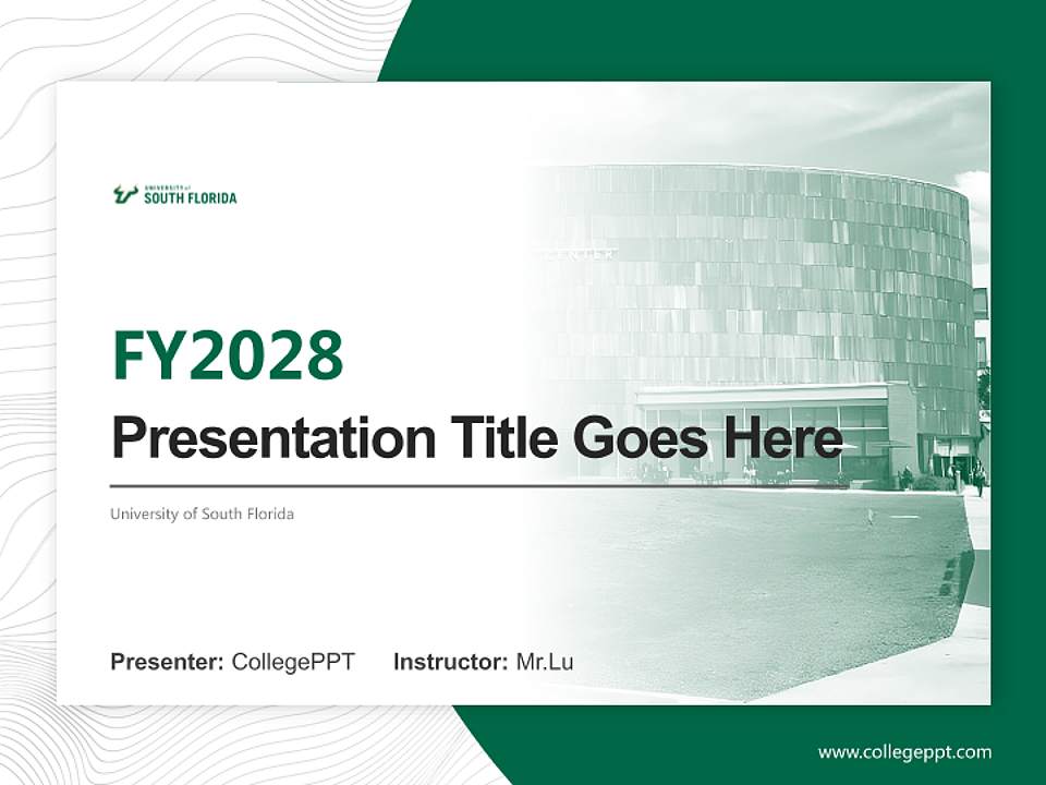 University of South Florida Academic Presentation/Research Findings Report PPT Template4:3 ratio PPT effect preview image5