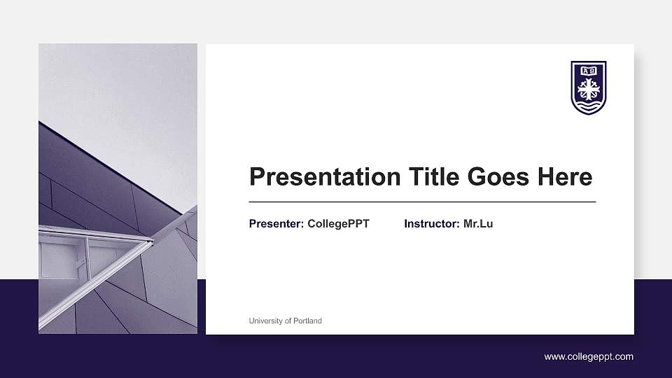 University of Portland General Purpose PPT Template16:9 ratio PPT effect preview image