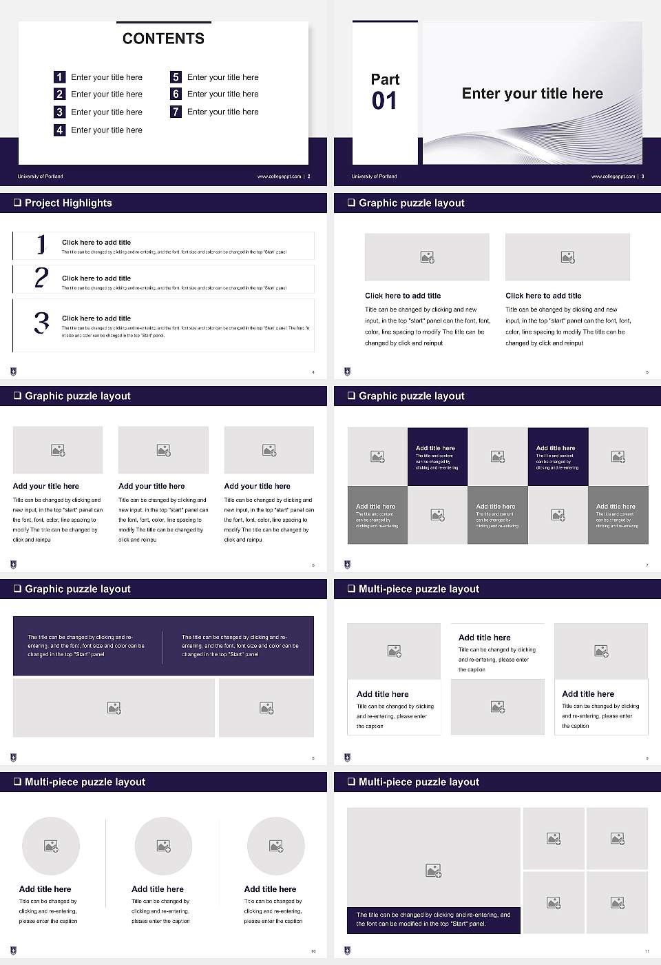 University of Portland General Purpose PPT Template16:9 ratio PPT effect preview image2